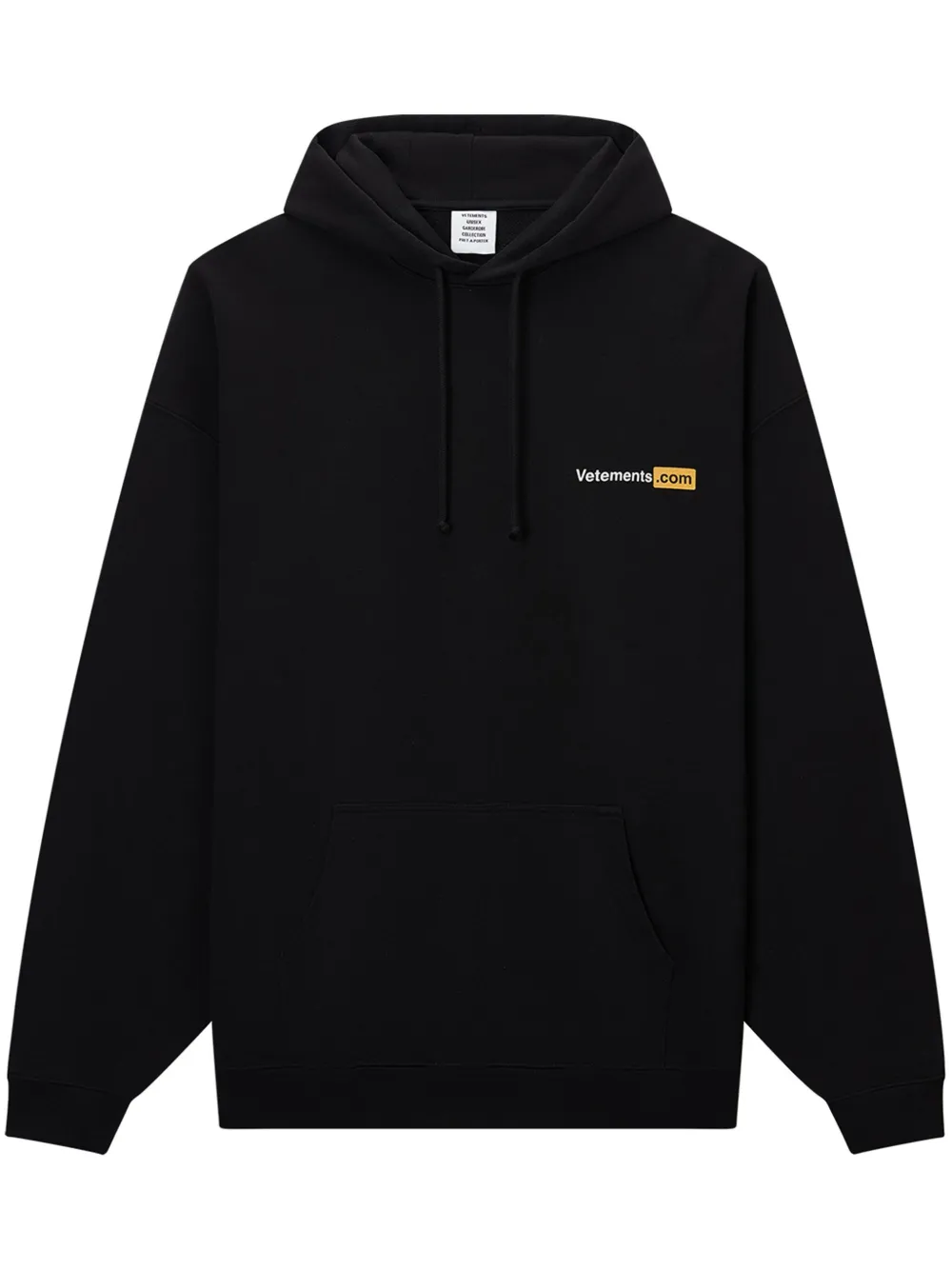 VETE TS Hoodie met logoprint Zwart