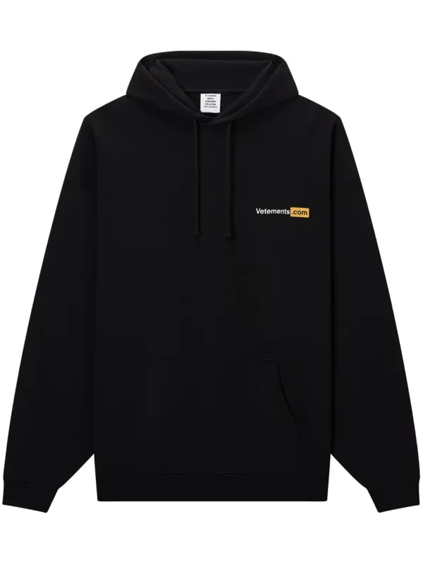 VETEMENTS ロゴ パーカー | ブラック | FARFETCH JP