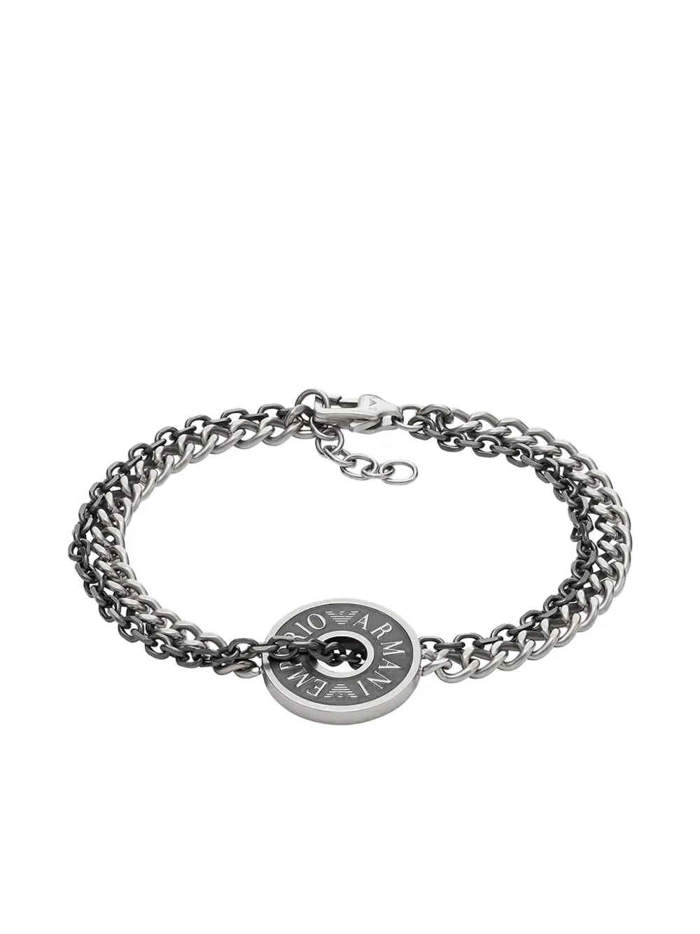 Emporio Armani logo-plaque chain-link bracelet | Silver | Image 1