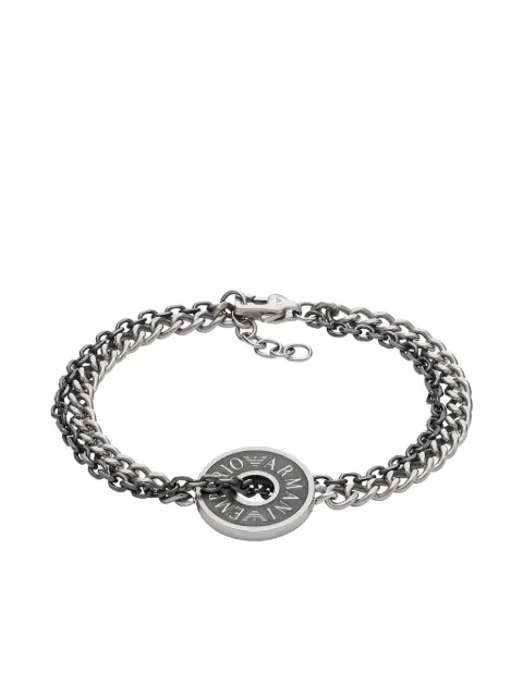 Emporio Armani logo-plaque chain-link bracelet