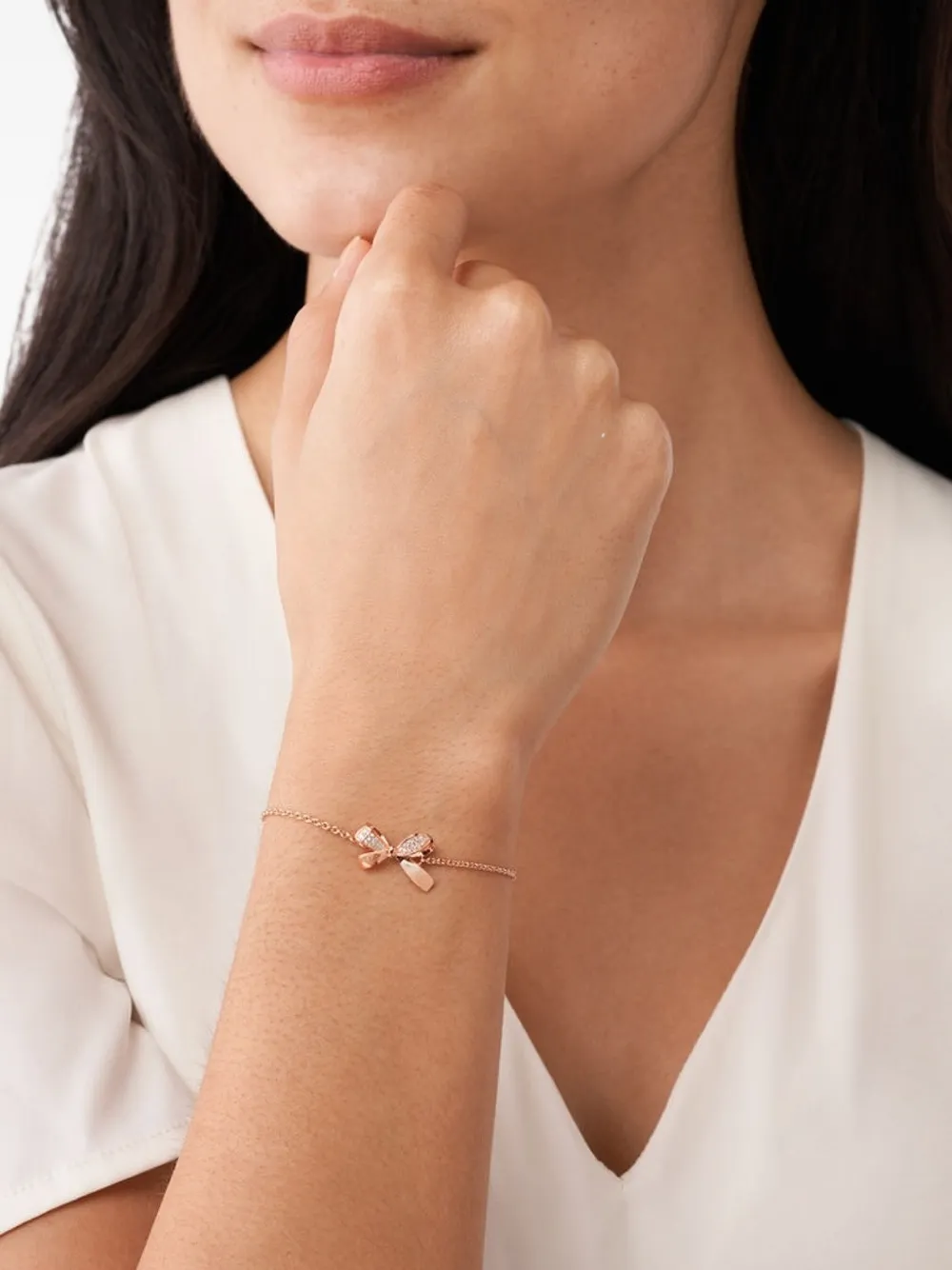 Emporio Armani Armband verfraaid met kristallen - Roze