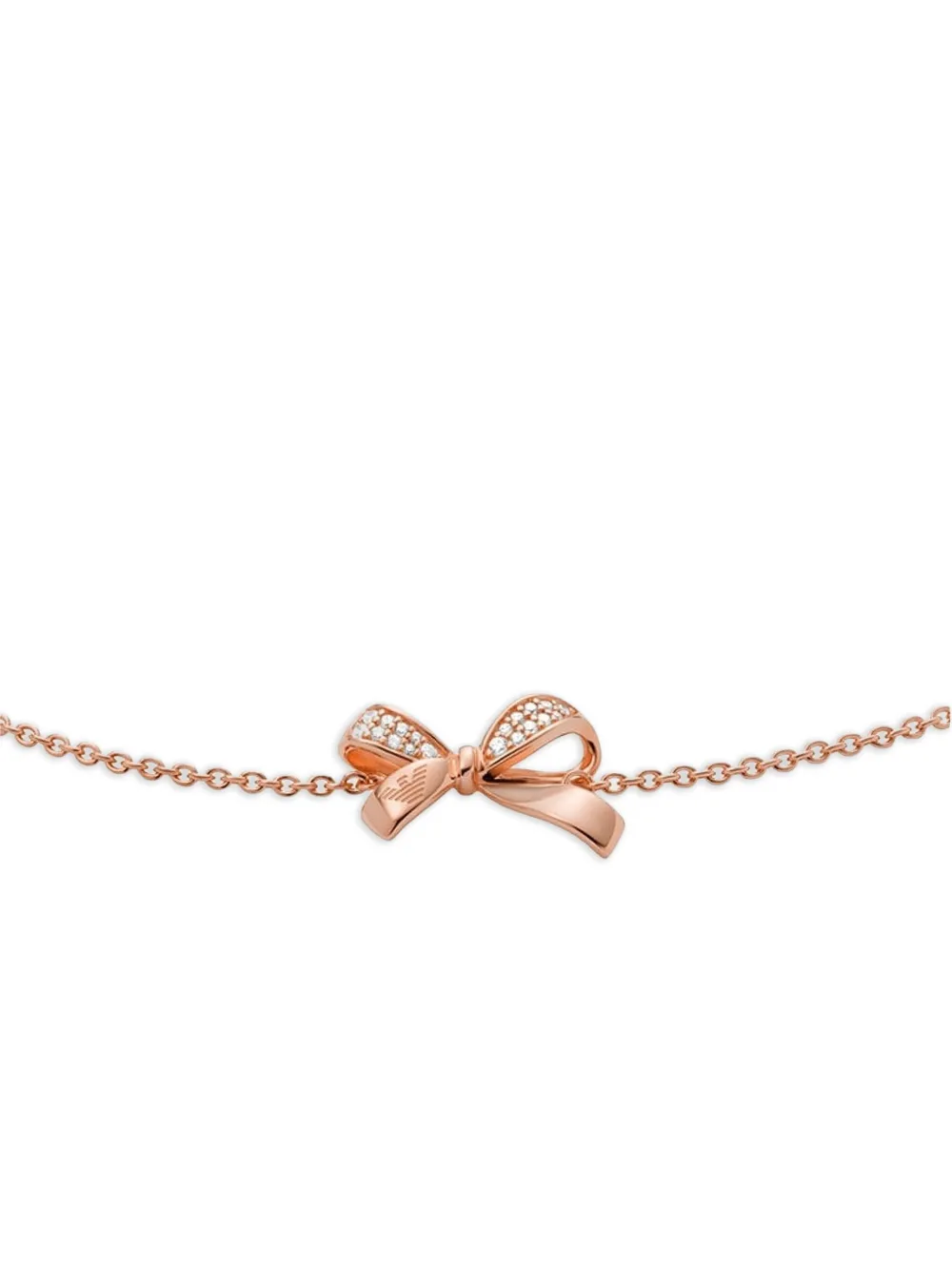 Emporio Armani bow-detail crystal-embellished bracelet | Pink | Image 1