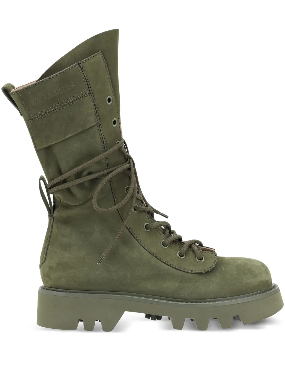 JW Anderson Leren combat boots Groen