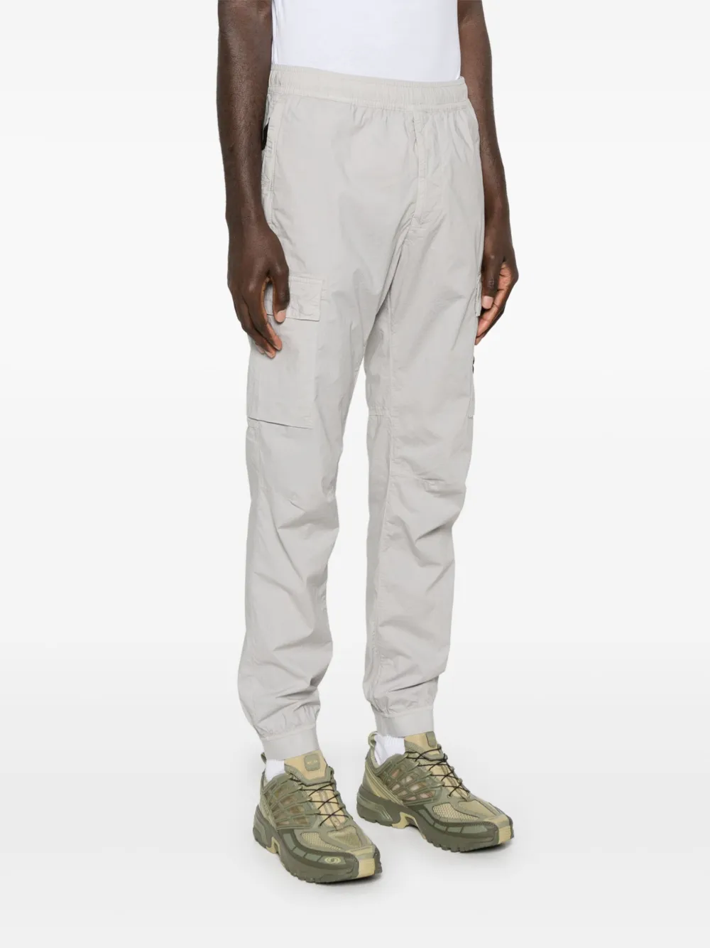Stone Island Broek met applicatie Grijs