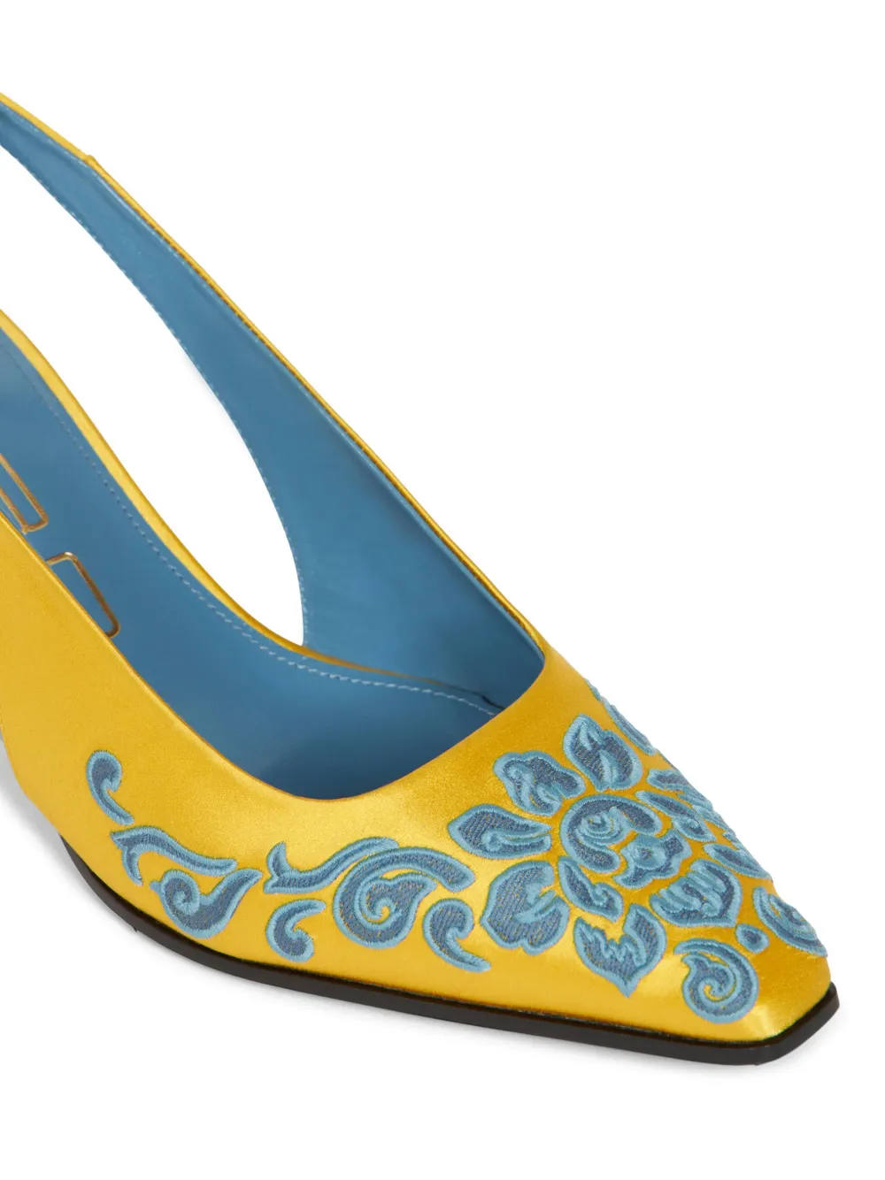 ETRO embroidered pumps Yellow