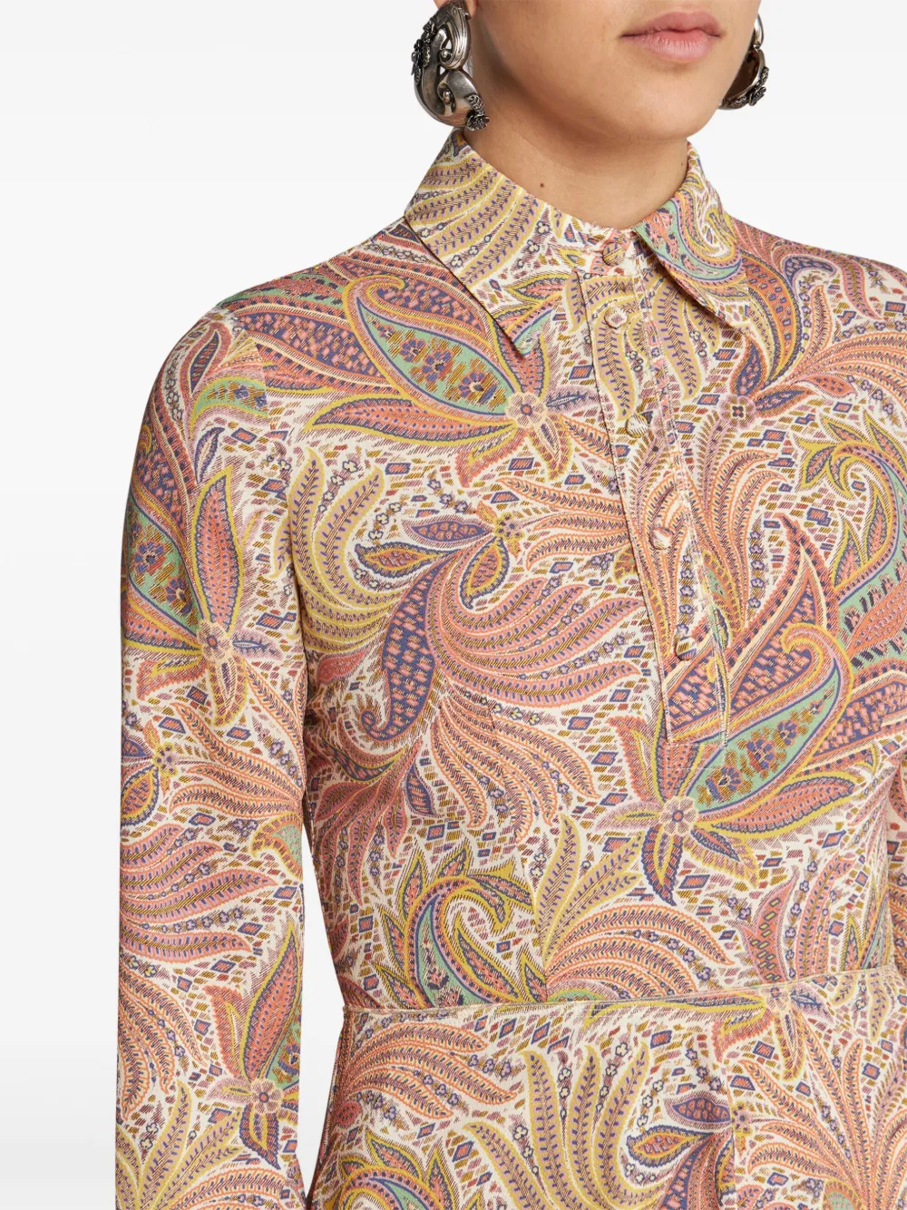 ETRO Sable midi-jurk Beige