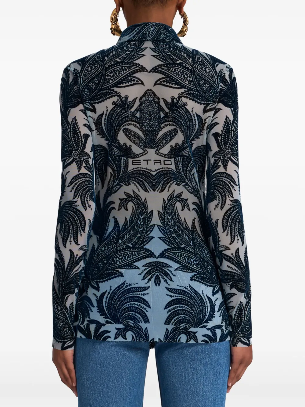 ETRO Overhemd met paisley-jacquard Blauw