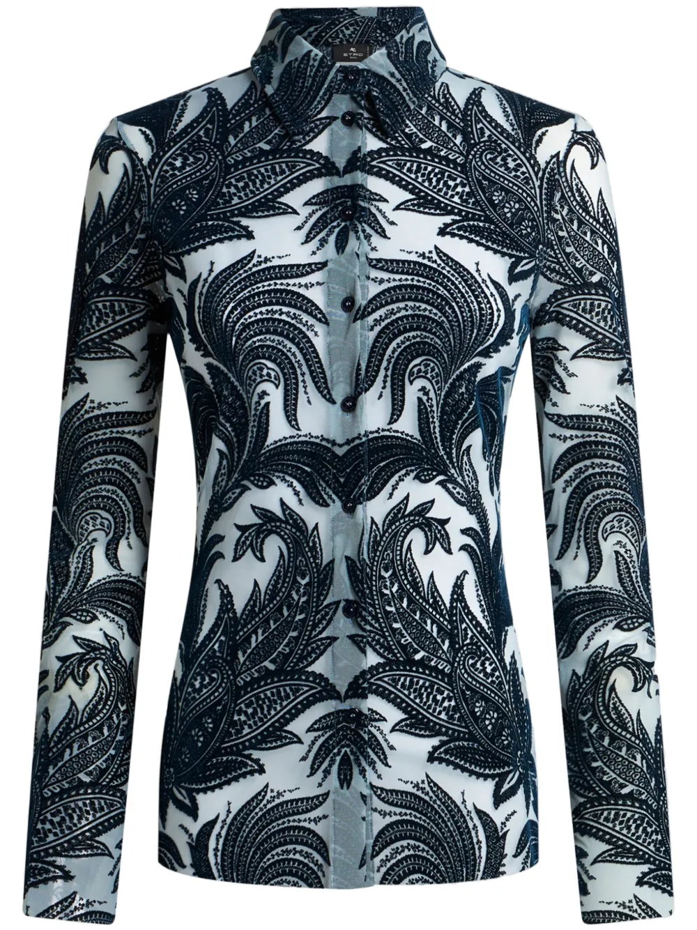 ETRO Overhemd met paisley-jacquard Blauw