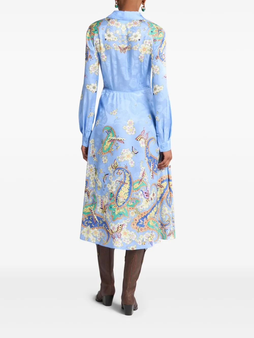 ETRO Midi-blousejurk Blauw