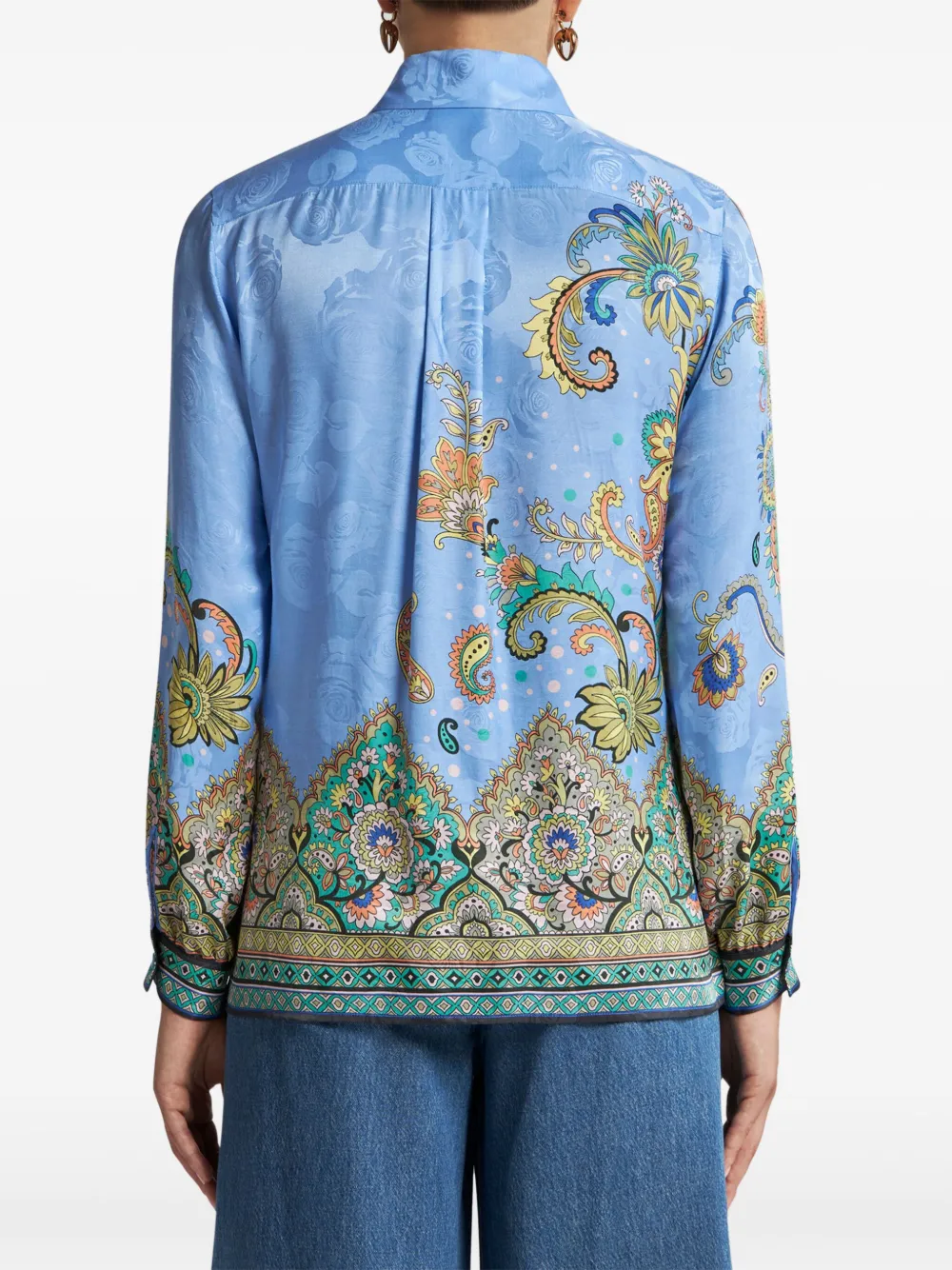 ETRO Overhemd met paisley-print Blauw