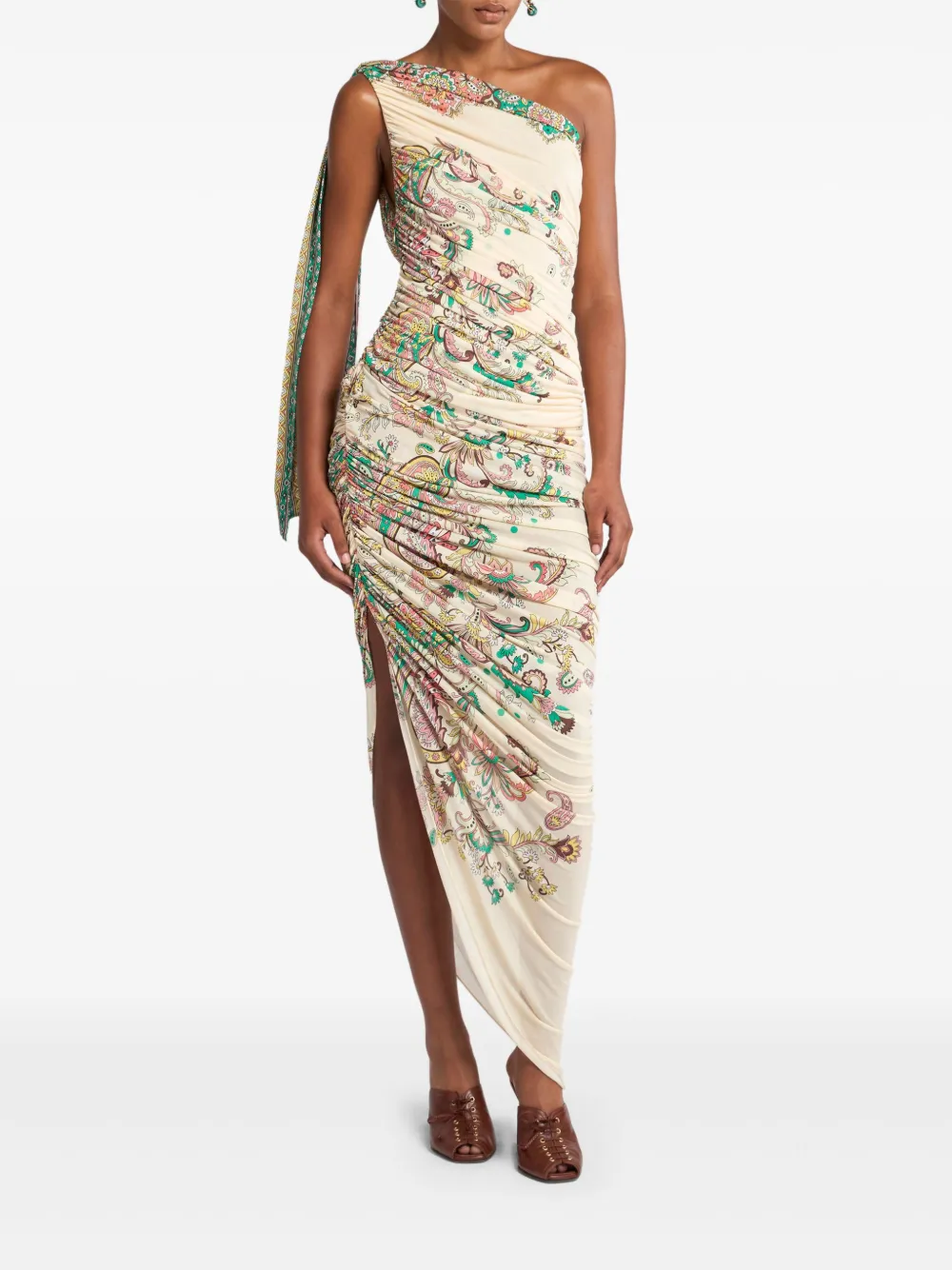 ETRO Asymmetrische maxi-jurk - Beige