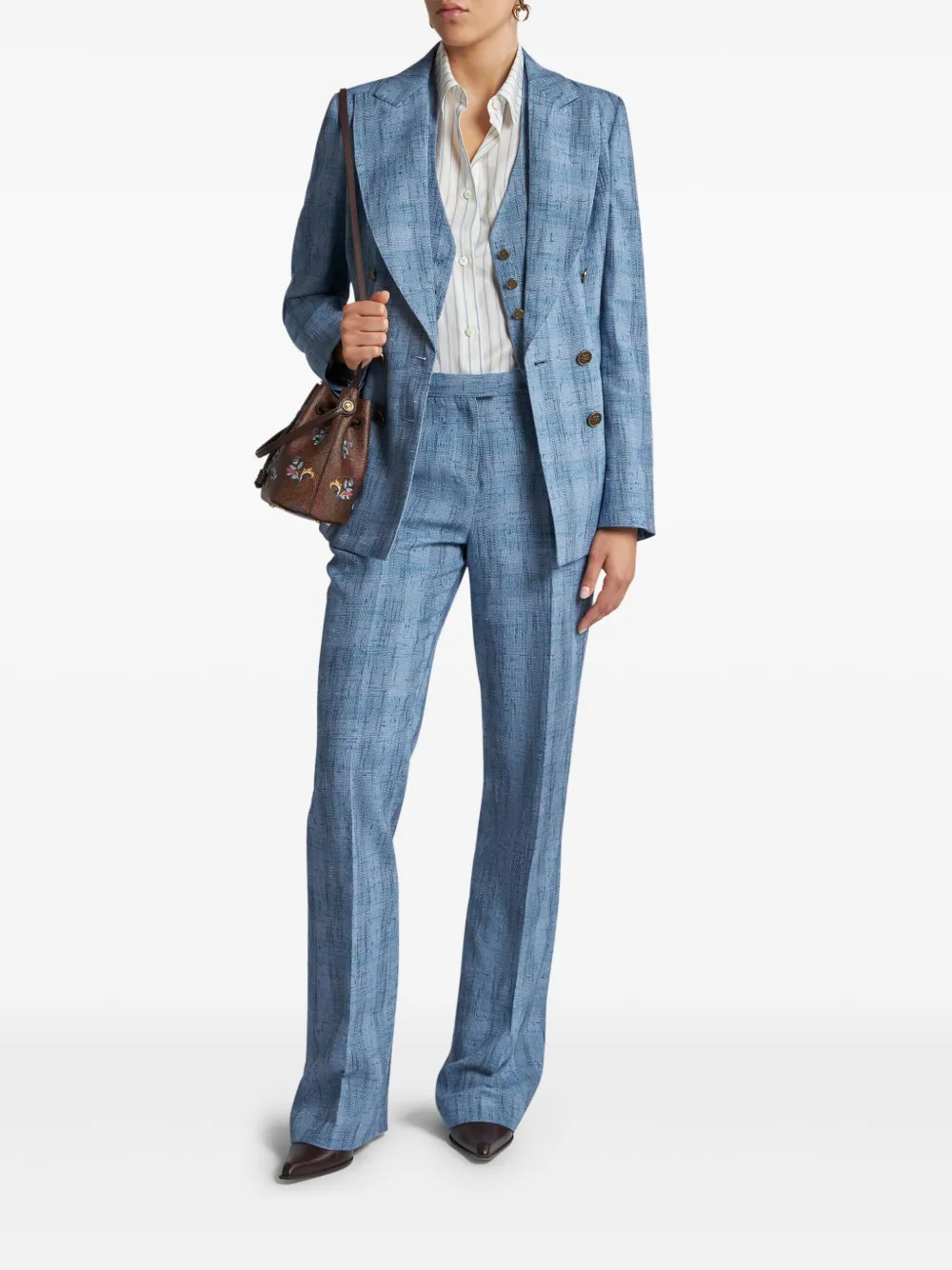 ETRO check blazer - Blauw
