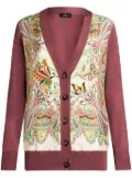 ETRO butterfly cardigan - Pink