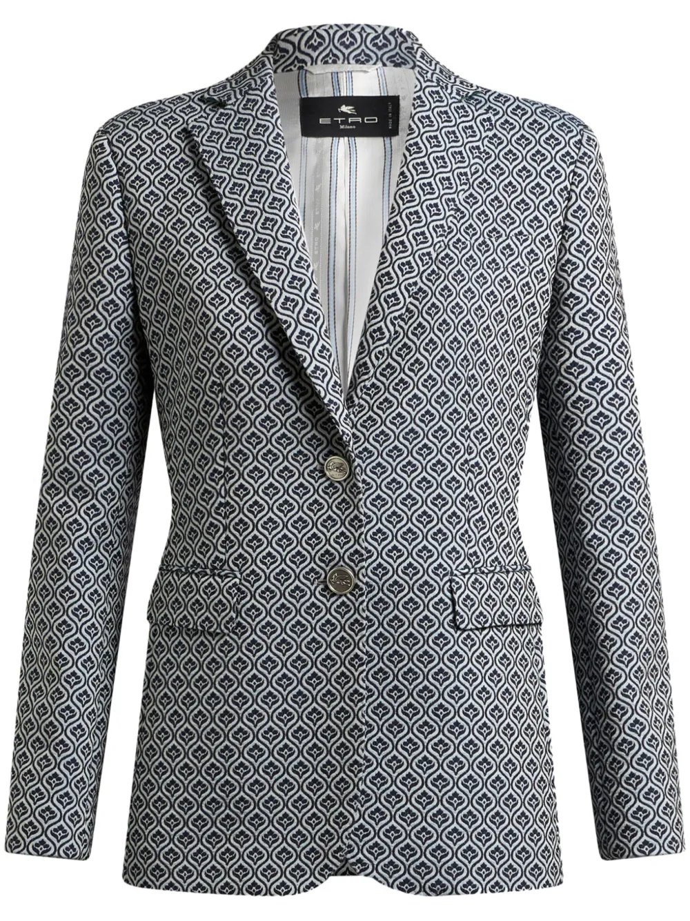 ETRO Blazer met jacquard Blauw