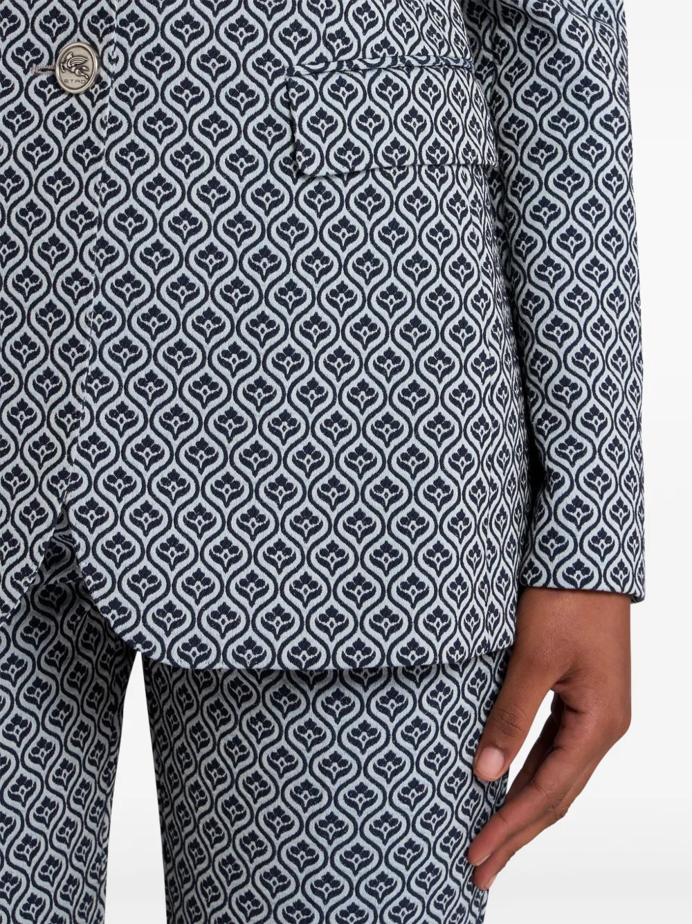 ETRO Blazer met jacquard Blauw