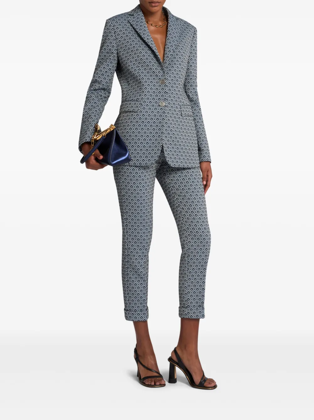 ETRO jacquard blazer - Blauw
