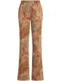 ETRO paisley-jacquard trousers - Brown