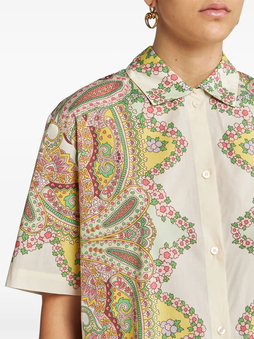 ETRO Overhemd met bloemenprint Wit