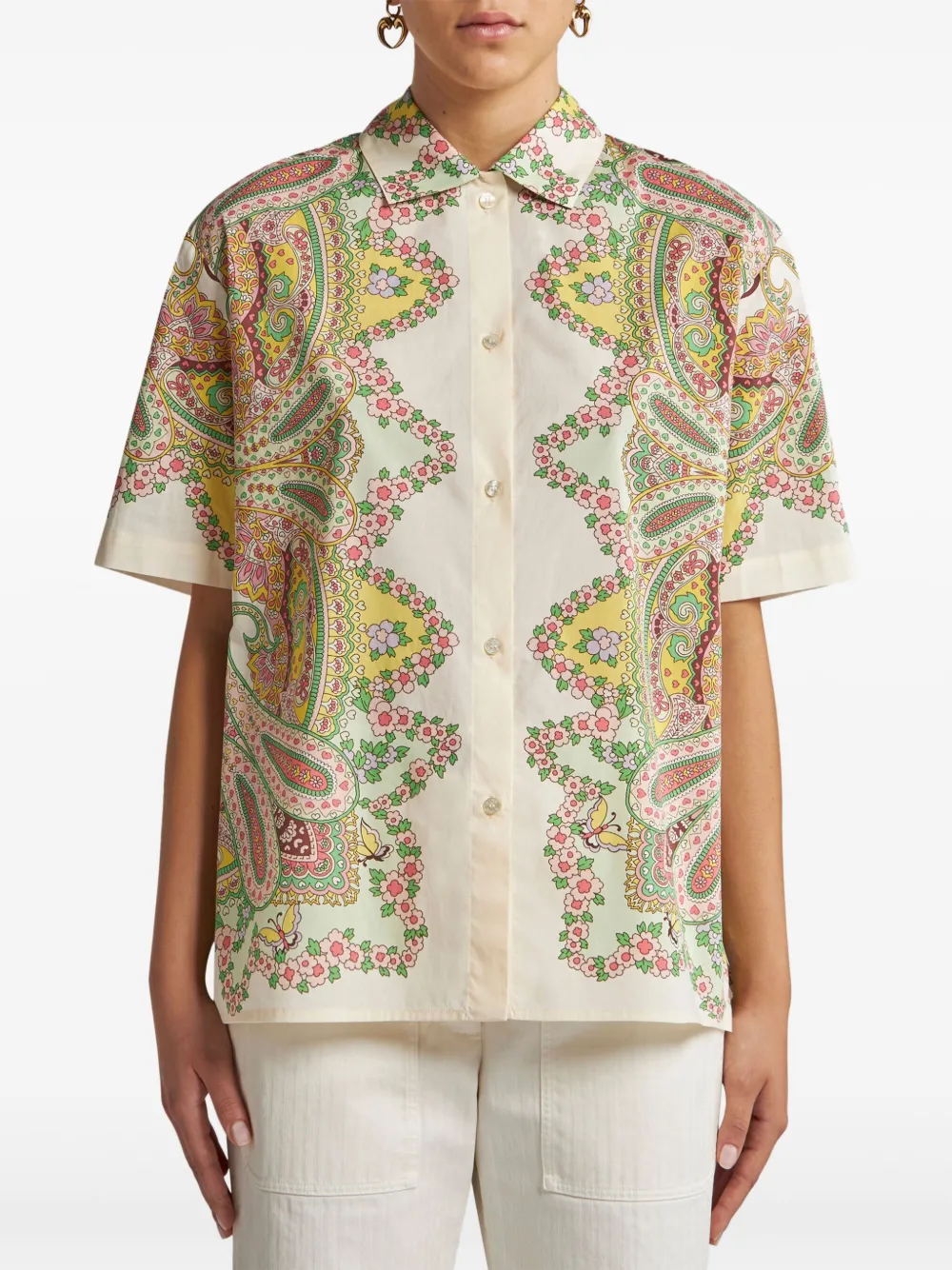 ETRO Overhemd met bloemenprint - Wit