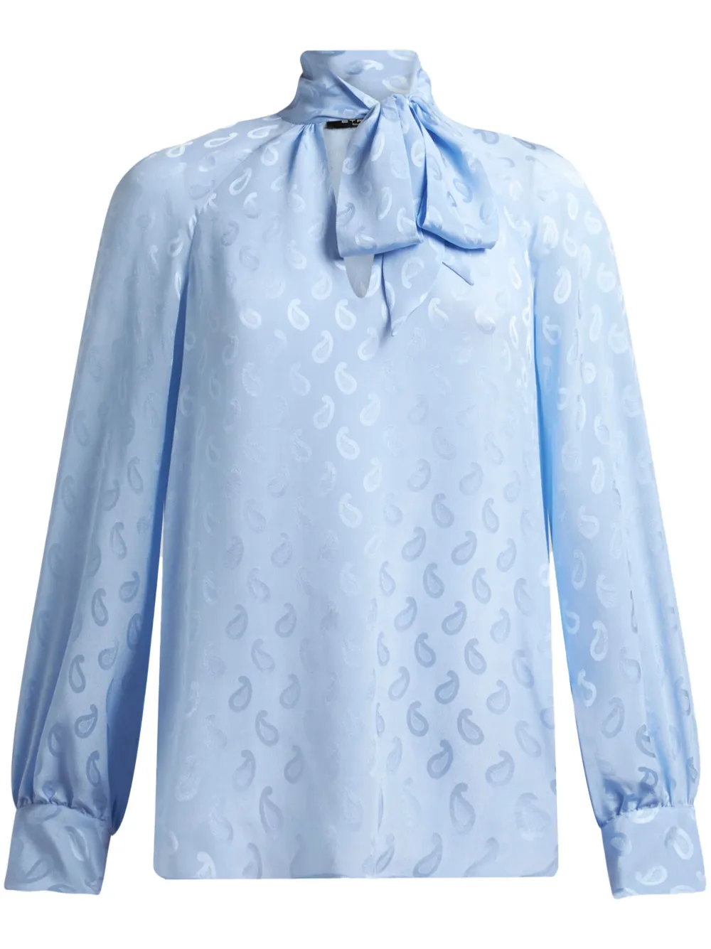 ETRO Zijden blouse met paisley-jacquard Blauw