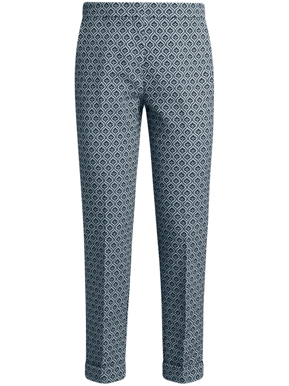 ETRO Broek met bloemen-jacquard Blauw