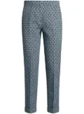 ETRO floral-jacquard trousers - Blue
