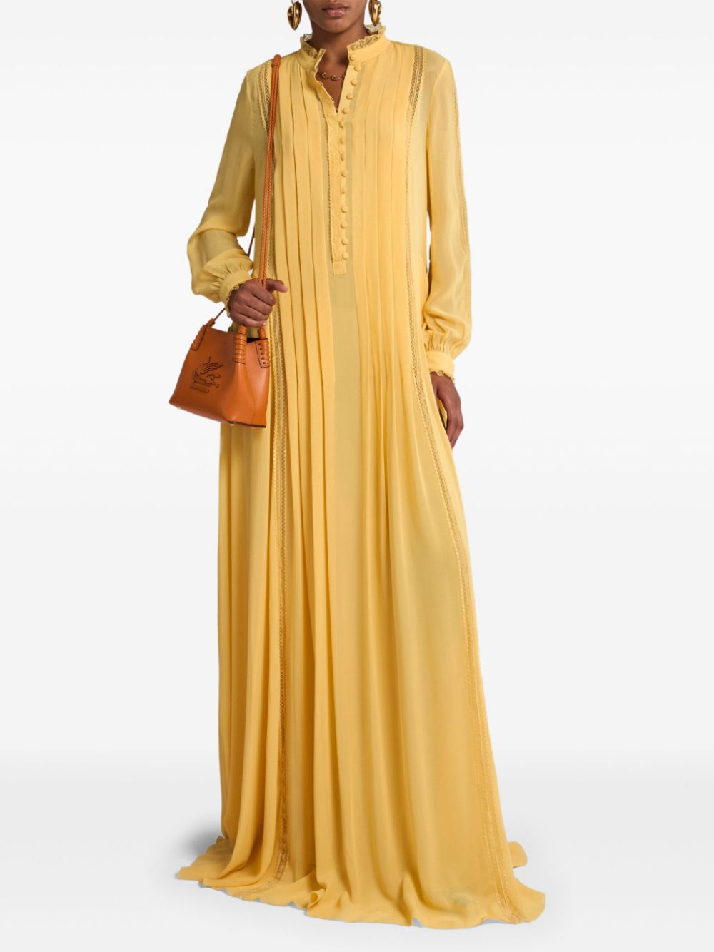 ETRO pleated gown - Geel