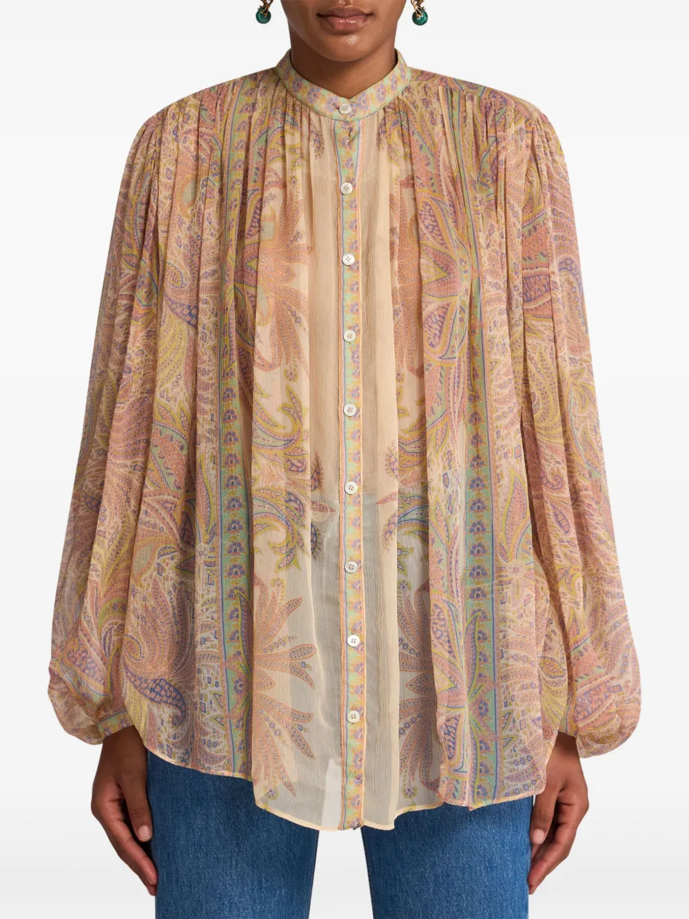 ETRO Overhemd met paisley-print Beige
