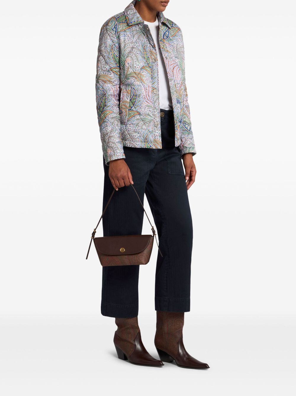 ETRO printed quilted jacket - White