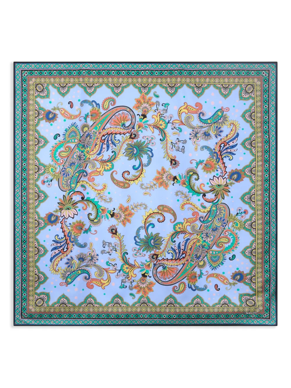 ETRO foulard en soie à motif cachemire | bleu | Image 1