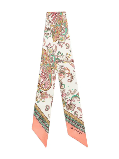 Foulard en soie à imprimé cachemire - ETRO - Modalova