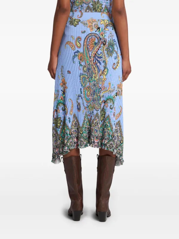 ETRO ribbed-knit Skirt | Blue | FARFETCH