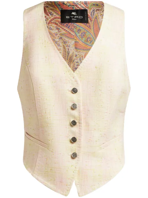 ETRO slub waistcoat