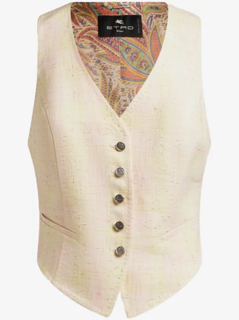 ETRO slub waistcoat