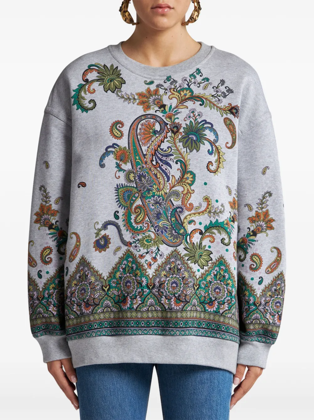 ETRO Sweater met paisley-print Grijs