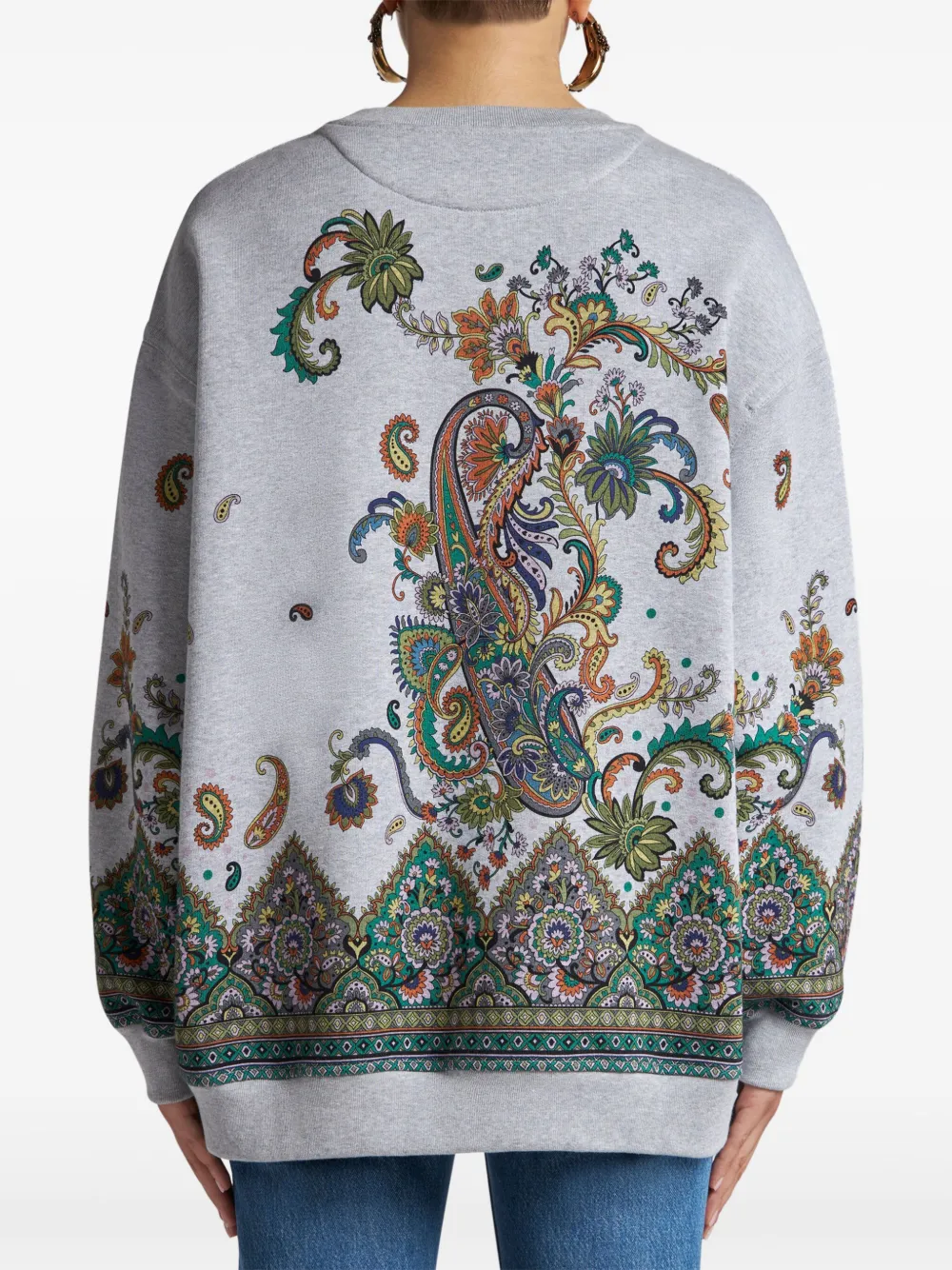 ETRO Sweater met paisley-print Grijs