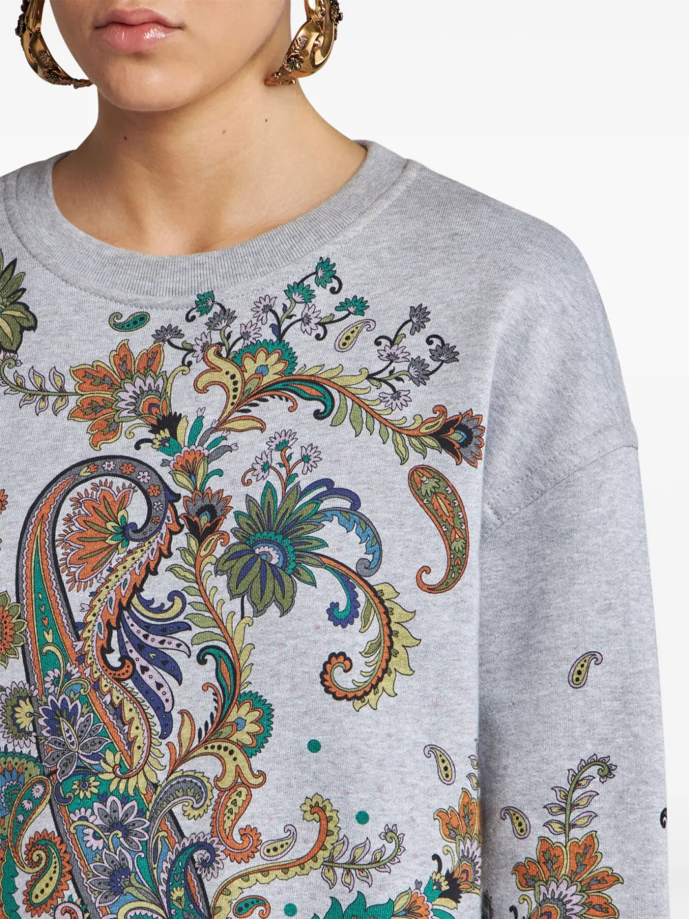ETRO Sweater met paisley-print Grijs