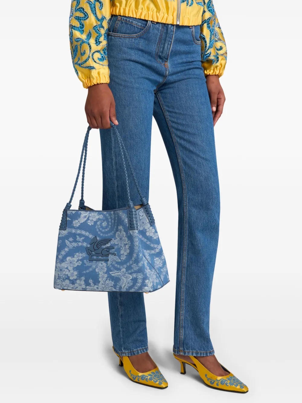 ETRO Libra kleine shopper - Blauw