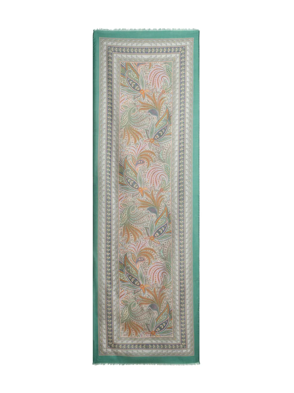 ETRO Zijden sjaal met paisley-print Grijs