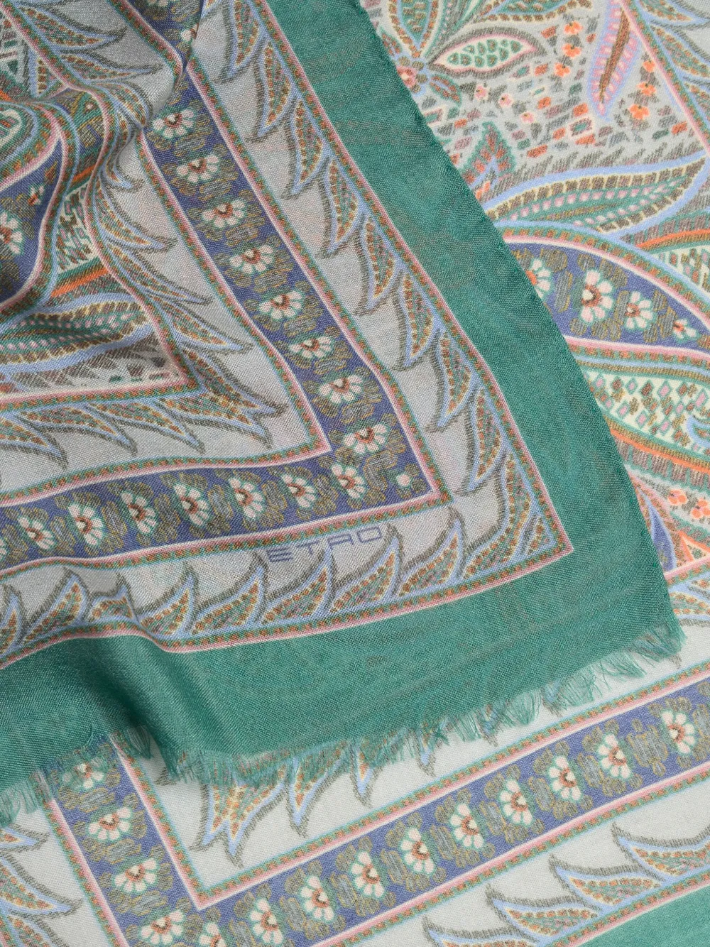 ETRO Zijden sjaal met paisley-print - Grijs