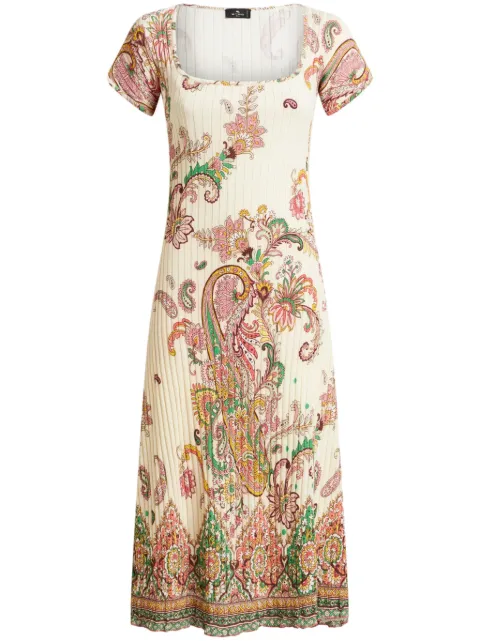 ETRO ribbed midi dress