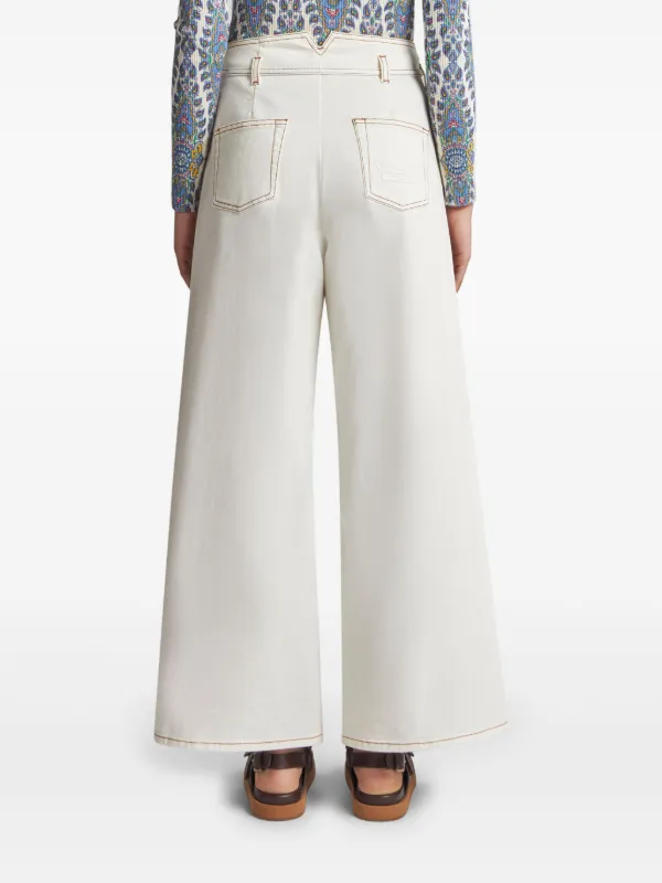 ETRO ワイドジーンズ | ホワイト | FARFETCH JP