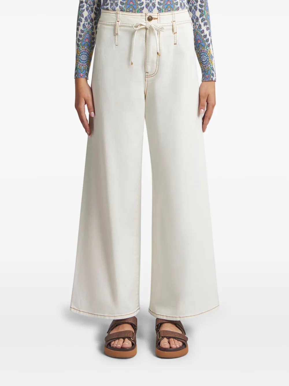 ETRO Jeans met wijde pijpen Wit