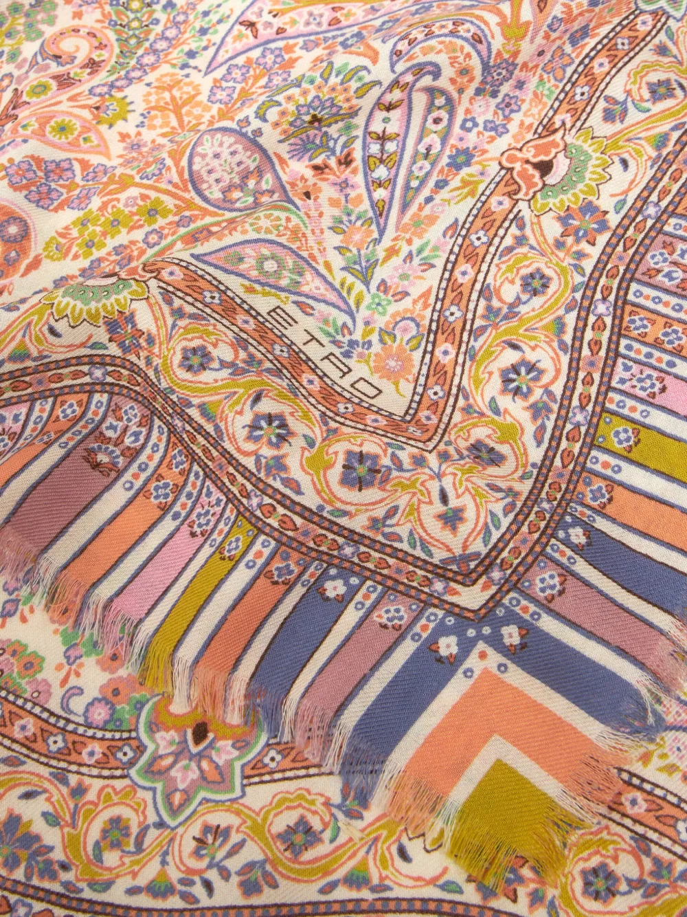 ETRO Sjaal met paisley-print - Beige