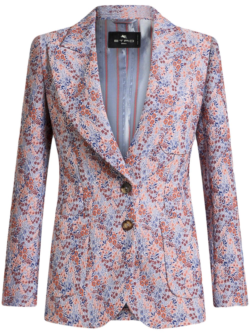 micro floral blazer