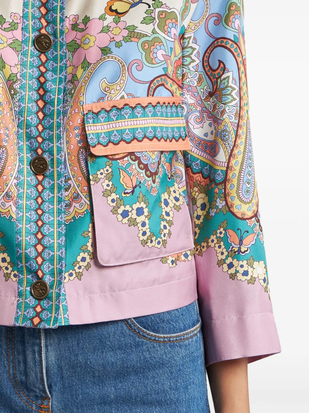 ETRO Jack met bloemenprint Wit
