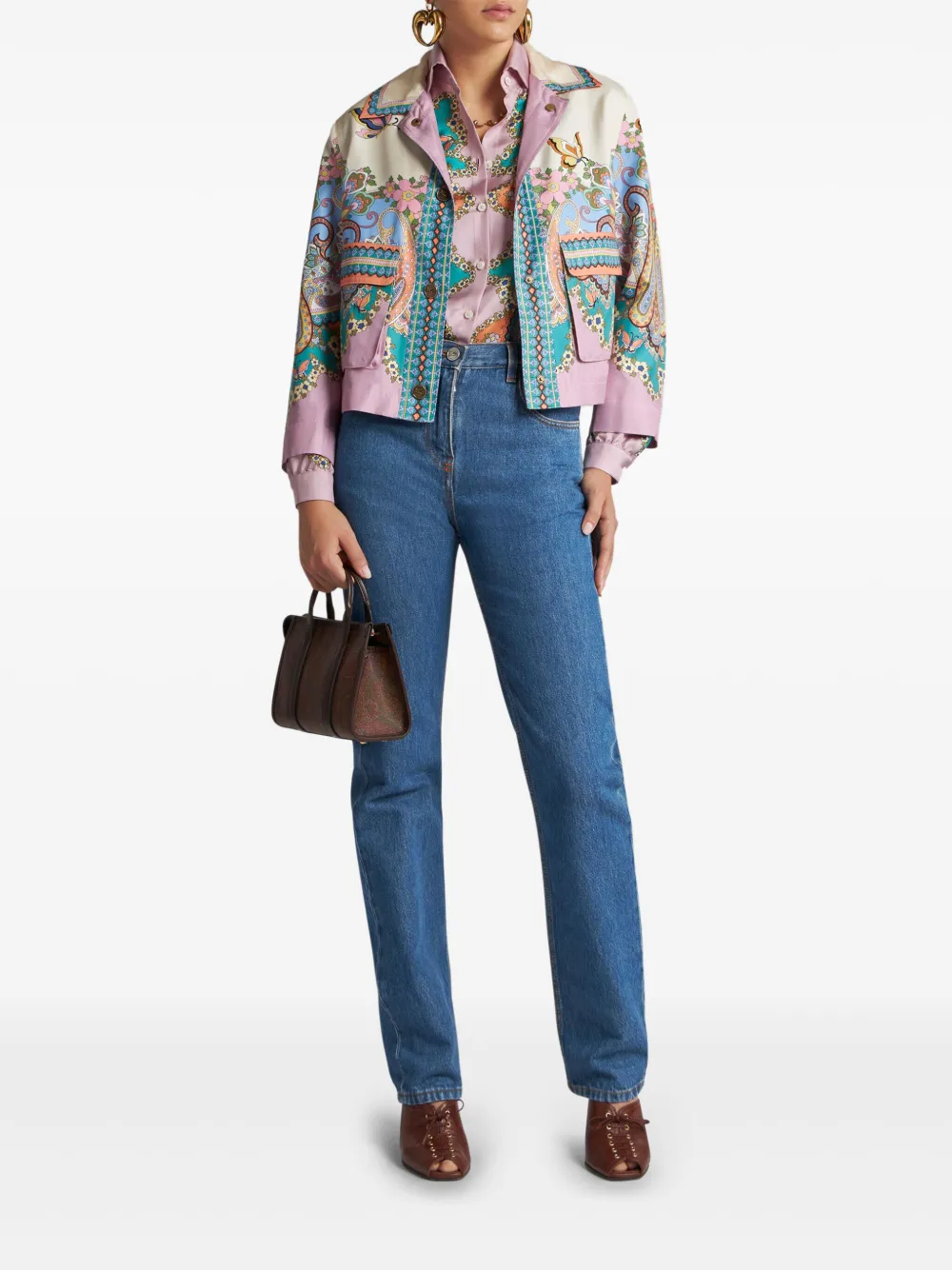 ETRO Jack met bloemenprint - Wit