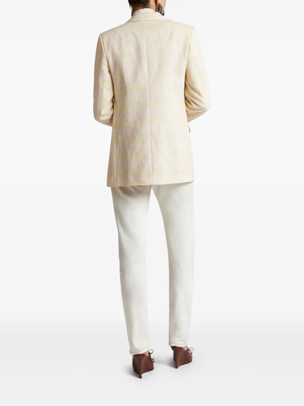 ETRO Blazer met Pegaso-knopen Beige