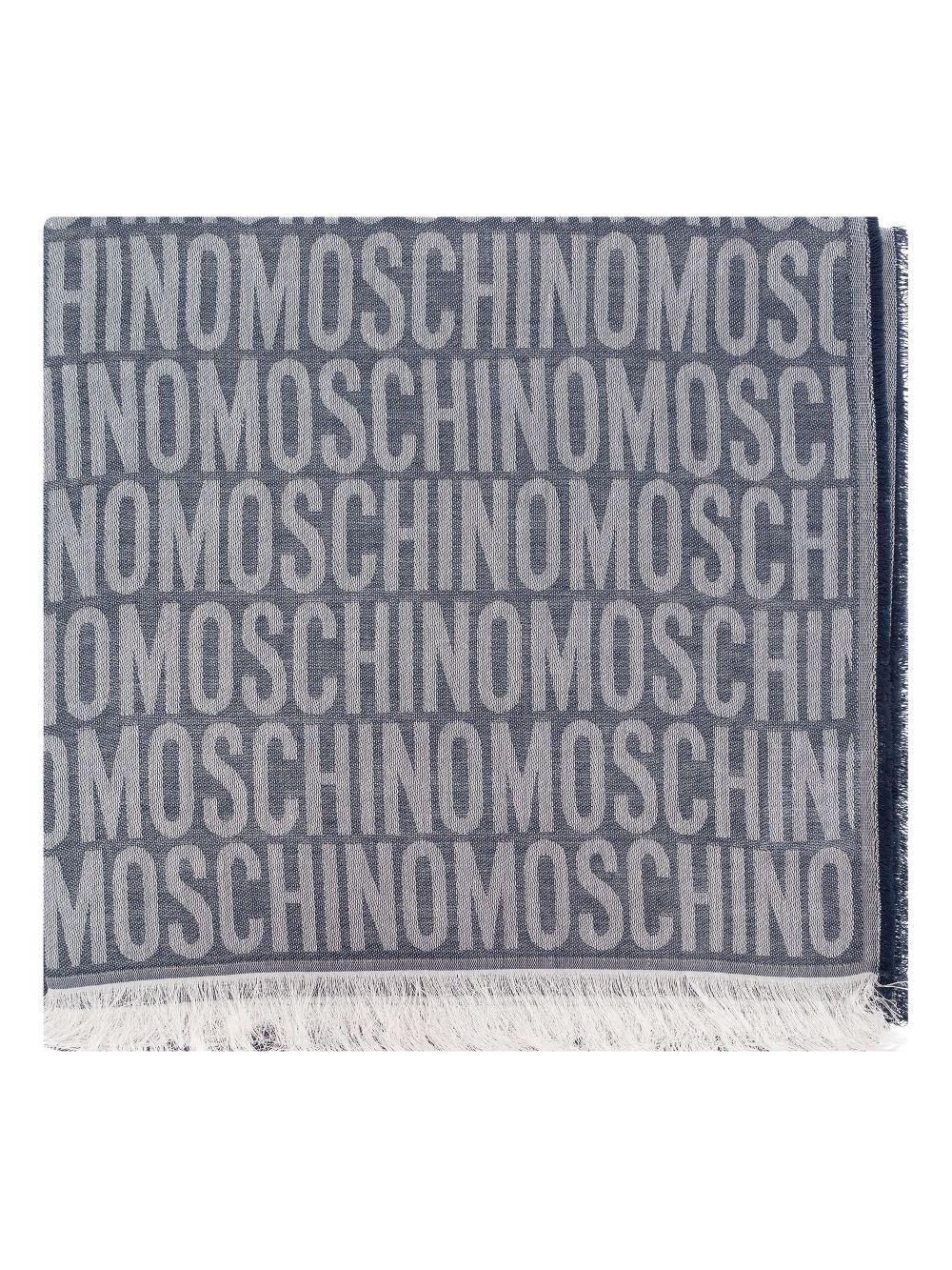 Moschino Sjaal met logo-jacquard Grijs