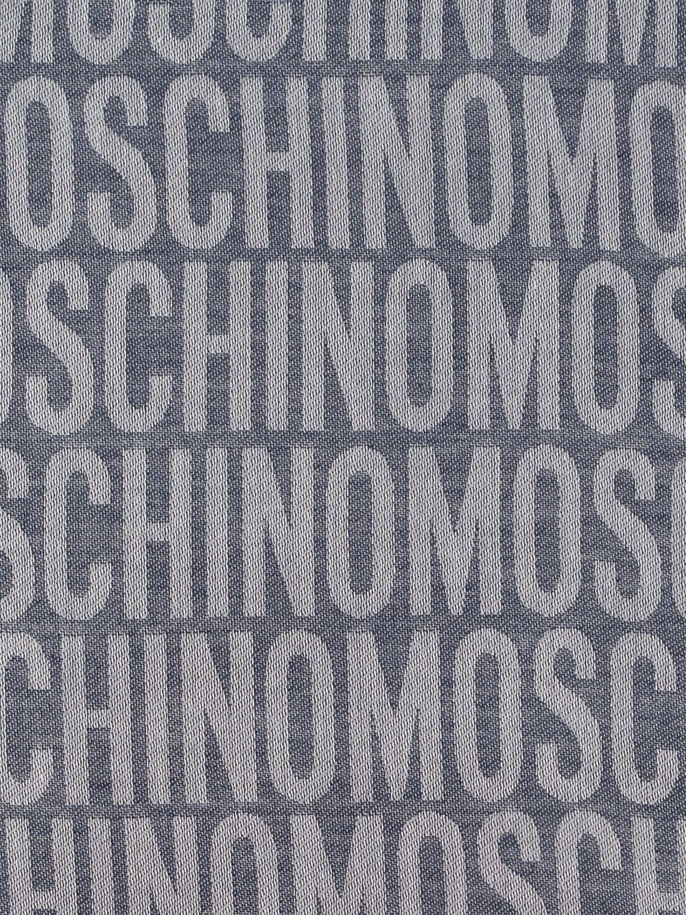 Moschino logo-jacquard scarf - Grijs